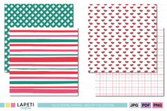 Bright watermelon backgrounds for scrapbooking and journaling projects.