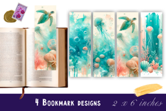 Watercolour Summer sea Landscape Bookmarks Sublimation Product Image 1