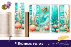 Watercolour Summer sea Landscape Bookmarks Sublimation Product Image 1