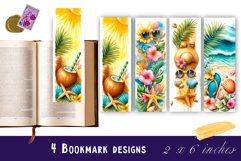 Watercolour Summer sea Landscape Bookmarks Sublimation Product Image 1