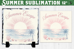 Summer escape Sublimation | Summer Beach Slate Design Product Image 1