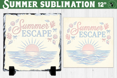 Summer escape Sublimation | Summer Beach Slate Design Product Image 1