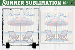 Beach please Sublimation PNG | Summer Beach Slate Design Product Image 1