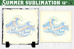 Salt water soul Sublimation | Summer Beach Slate Design Product Image 1