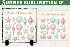 I need vitamin sea Sublimation | Summer Beach Slate Design Product Image 1