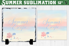 Summer escape Sublimation | Summer Beach Slate Design Product Image 1