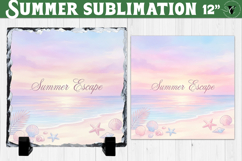 Summer escape Sublimation | Summer Beach Slate Design Product Image 1