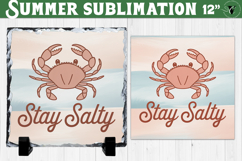 Stay Salty Summer Sublimation | Coastal Crab Beach Product Image 1