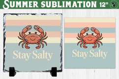 Stay Salty Summer Sublimation | Coastal Crab Beach Product Image 1