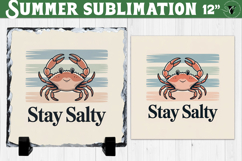 Stay Salty Summer Sublimation | Coastal Crab Beach Product Image 1