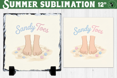 Sandy Toes Sublimation | Summer Beach Slate Design Product Image 1