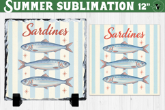 Sardines Sublimation | Summer Beach Slate Design Product Image 1