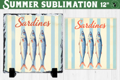 Sardines Sublimation | Summer Beach Slate Design Product Image 1