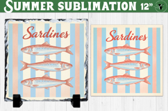 Sardines Sublimation | Summer Beach Slate Design Product Image 1