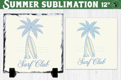 Surf Club Sublimation | Summer Beach Slate Design Product Image 1