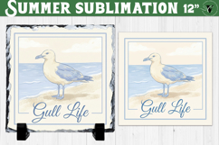 Gull Life Sublimation | Summer Beach Slate Design Product Image 1