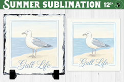 Gull Life Sublimation | Summer Beach Slate Design Product Image 1
