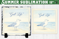Gull Life Sublimation | Summer Beach Slate Design Product Image 1