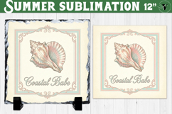 Coastal Babe Sublimation | Summer Beach Slate Design Product Image 1