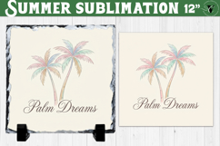 Palm Dreams Sublimation | Summer Beach Slate Design Product Image 1