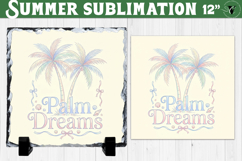 Palm Dreams Sublimation | Summer Beach Slate Design Product Image 1
