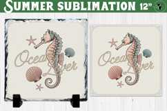 Ocean Lover Sublimation | Summer Beach Slate Design Product Image 1