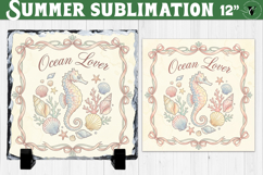 Ocean Lover Sublimation | Summer Beach Slate Design Product Image 1