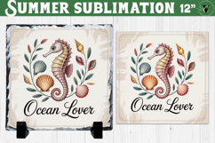 Ocean Lover Sublimation | Summer Beach Slate Design Product Image 1
