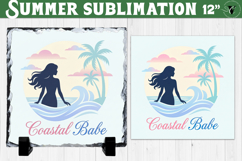 Coastal Babe Sublimation | Summer Beach Slate Design Product Image 1