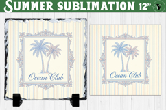 Ocean Club Sublimation | Summer Beach Slate Design Product Image 1