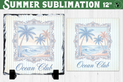 Ocean Club Sublimation | Summer Beach Slate Design Product Image 1