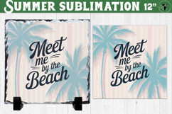 Meet Me by the Beach Sublimation | Summer Beach Slate Design Product Image 1