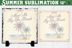 Meet Me by the Beach Sublimation | Summer Beach Slate Design Product Image 1
