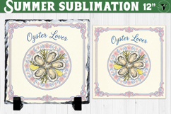 Oyster Lover Sublimation | Summer Beach Slate Design Product Image 1