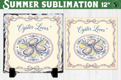 Oyster Lover Sublimation | Summer Beach Slate Design Product Image 1