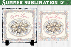Oyster Lover Sublimation | Summer Beach Slate Design Product Image 1