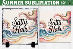 Salty Hair Sublimation | Summer Beach Slate Design Product Image 1