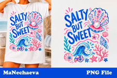 Summer Coastal Sublimation | Coastal Cutie Wave PNG Product Image 1