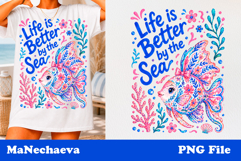 Summer Coastal Sublimation | Life Is Better by the Sea PNG Product Image 1