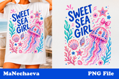 Summer Coastal Sublimation | Sweet Sea Girl PNG Product Image 1