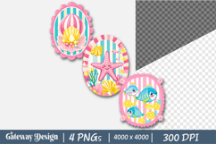 Summer Seafood Frame Png Sublimation Product Image 1