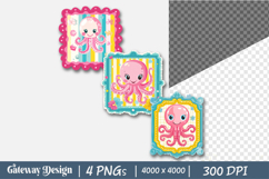 Summer Seafood Frame Png Sublimation Product Image 1