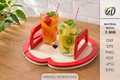 Summer Serving Tray Laser Cut.Cocktail Tray. Treat Board SVG Product Image 1