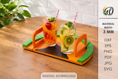 Summer Kitchen Serving Tray Laser Cut. Drink Tray SVG Product Image 1