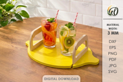 Summer Kitchen Serving Tray Laser Cut. Drink Tray SVG Product Image 1