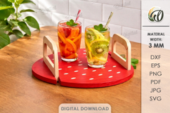 Summer Serving Tray Laser Cut.Cocktail Tray. Treat Board SVG Product Image 1