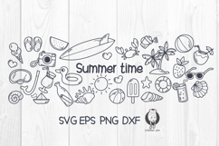 Summer time doodle svg, eps, png, dxf Product Image 1