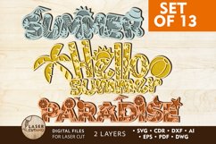 SUMMER Bundle Laser Cut Files and Scrapbooking Template Product Image 2