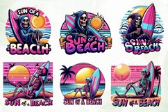 Summer Skeleton Sublimation Clipart Product Image 4