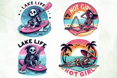 Summer Skeleton Sublimation Clipart Product Image 2